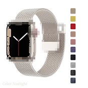 Dây Đeo Inox Khóa Nam Châm Cho Đồng Hồ Thông Minh Apple Watch 8 Ultra 7 49Mm 45Mm 40Mm 38Mm 42Mm 41Mm 44Mm Iwatch Serie 7 4 5 6 Se 3