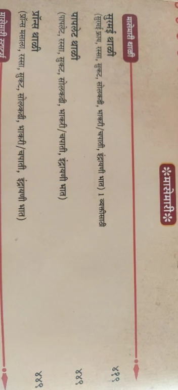 Pune 33 menu 