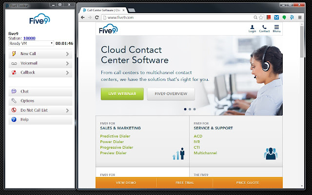 Five9 Agent Desktop Toolkit chrome extension