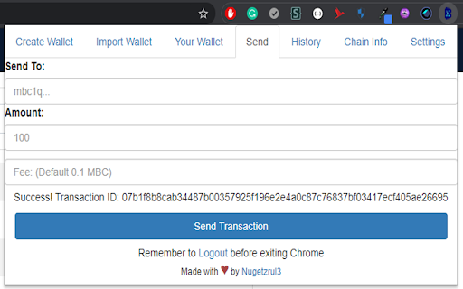 Microbitcoin Wallet Extension