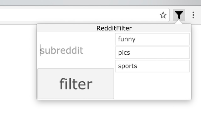RedditFilter screenshot
