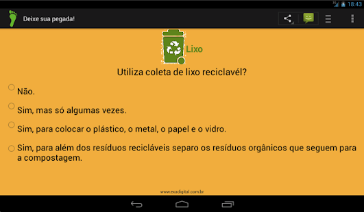 Deixe sua Pegada Ecológica Screenshots 8