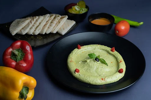 Basil Pesto Hummus Platter