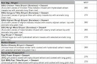 Bbq Biryani menu 3