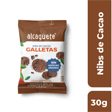 Galletas Nibs De Cacao Alcaguete x 30 gr  