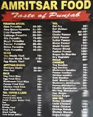 Amritsar Food Street menu 1