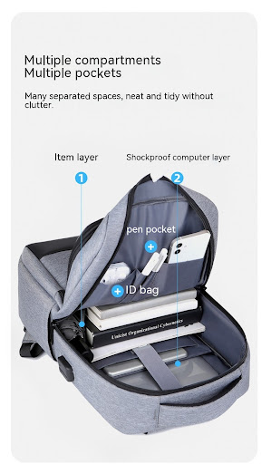 Title 6, Korean Style Business Backpack Trendy Travel Fa...