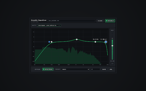 Graphic Equalizer for Chrome screenshot 1