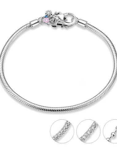 Fermoir homard coloré en argent ste - 0