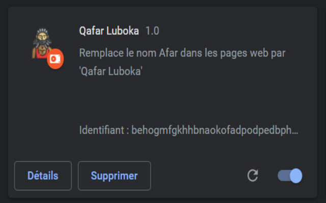 Qafar Luboka chrome extension