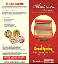 Ambrosia Restaurant menu 2