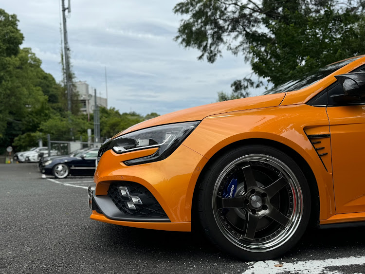 メガーヌ ハッチバックのメガーヌRS・CR-S・曇り空と愛車・ブレーキパッド・キャリパー塗装に関するカスタム事例の投稿画像1枚目