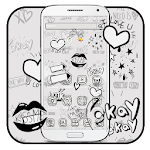 Cover Image of Download Black and white graffiti theme wallpaper 1.1.2 APK