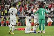 Daniel Amartey of Ghana celebrates with his teammates after their 3-2 victory against Korea Republic in the World Cup Group H match at Education City Stadium in Al Rayyan, Qatar on November 28 2022.