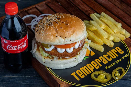 Chicken Burger + Salted Fries (M) + Select Your Drink [T][Online]