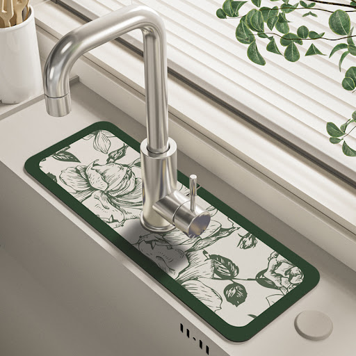 Title 4, Kitchen Faucet with Hydrophilic Pad and Non-sli...