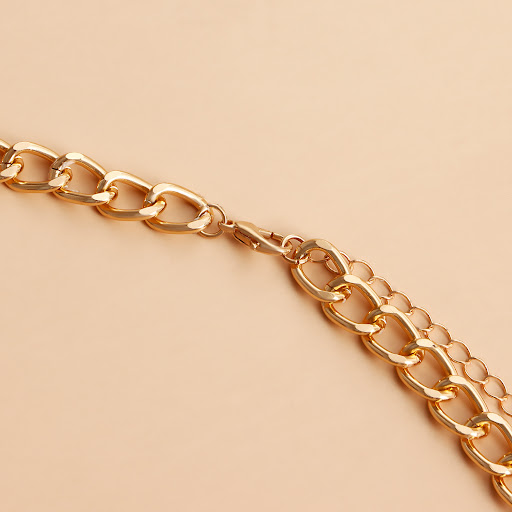 Title 5, Trendy Hot Girl Waist Chain Rhinestone Wave Typ...