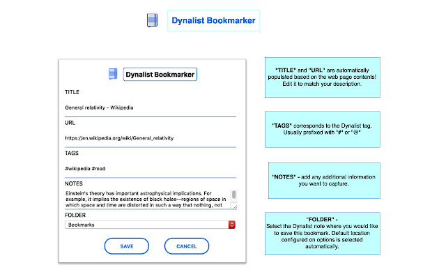 Dynalist Bookmarker chrome extension