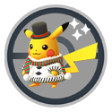 Pikachu wearing a winter carnival outfit