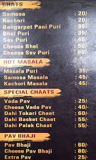 Bengaluru Chats menu 1