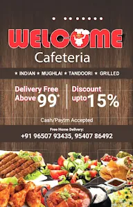 Welcome Cafeteria menu 1