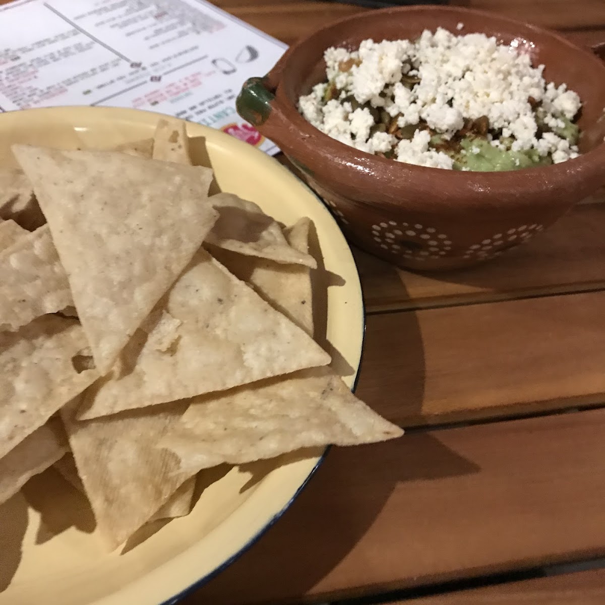 Chips and guacamole