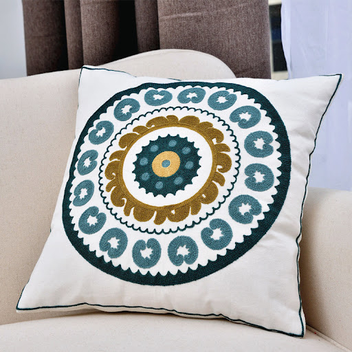 Title 6, Home Textile Pastoral Clan Style Cotton Embroid...