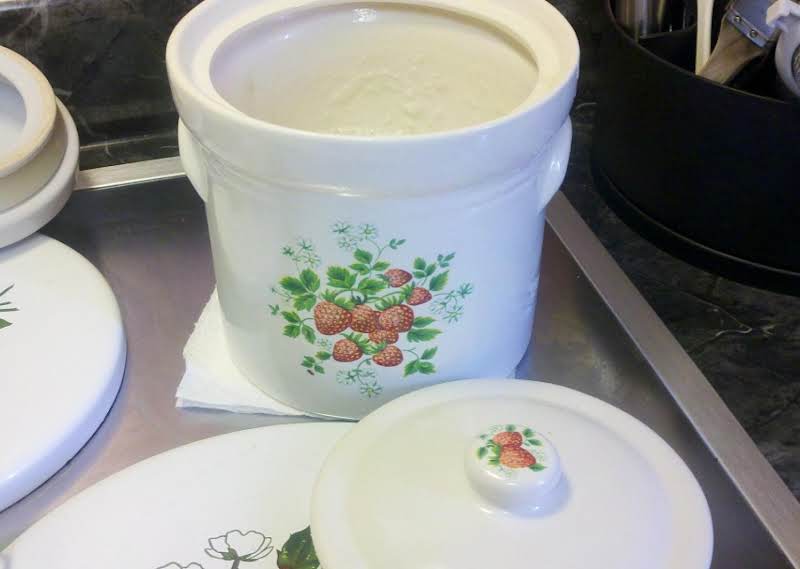 My Sourdough Crock Is An Old Ceramic Canister With A Loose Fitting Lid.