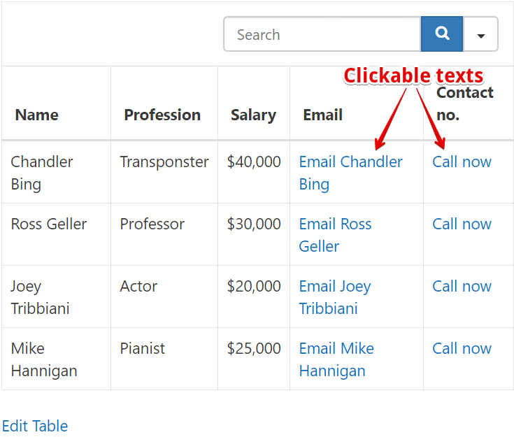 transform value in Ninja Tables