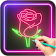 Flower Drawing Step By Step With Mandala Coloring icon