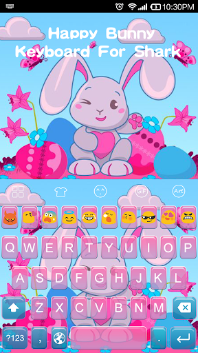 Emoji Keyboard-Happy Bunny