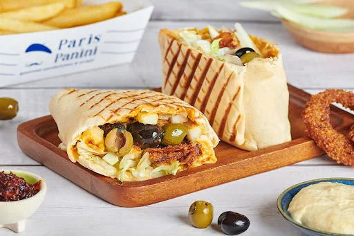 Hummus & Olives Wrap