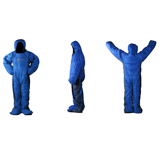 Title 4, Blue Gray Color Patchwork Humanoid Sleeping Bag...