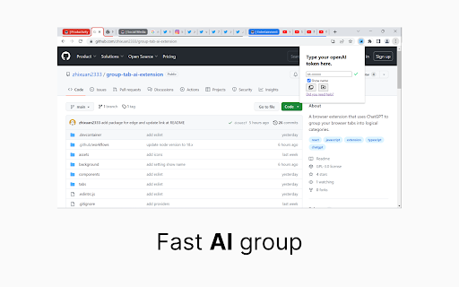 Group Tab AI extension