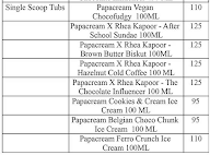 Papacream menu 1