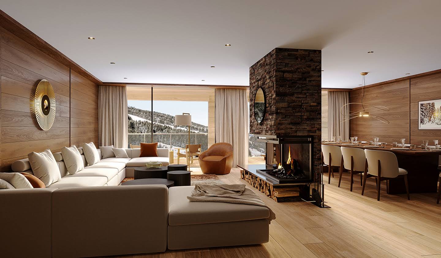 Contemporary apartment with terrace and pool Courchevel