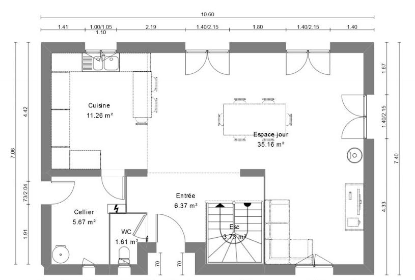  Vente Terrain + Maison - Terrain : 500m² - Maison : 129m² à Lorgues (83510) 