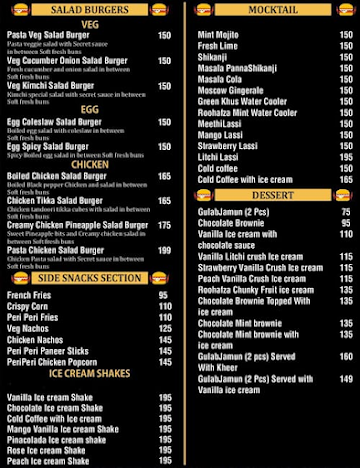 Queen Of Burger menu 