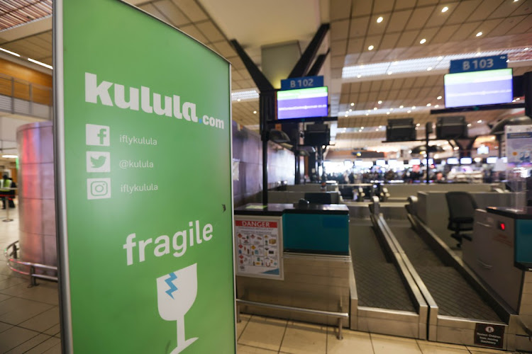 The Kulula check-in desk on June 1 at OR Tambo International Airport in Johannesburg. File photo.