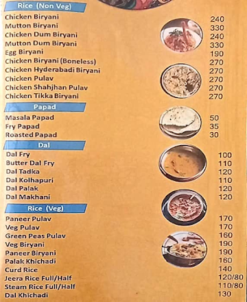 Hotel Raj Veg And Non-Veg menu 