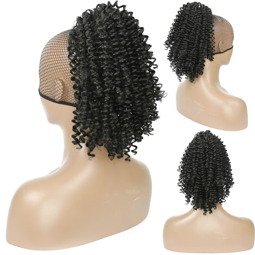 Title 1, Chemical fiber ponytail short curly hair explos...