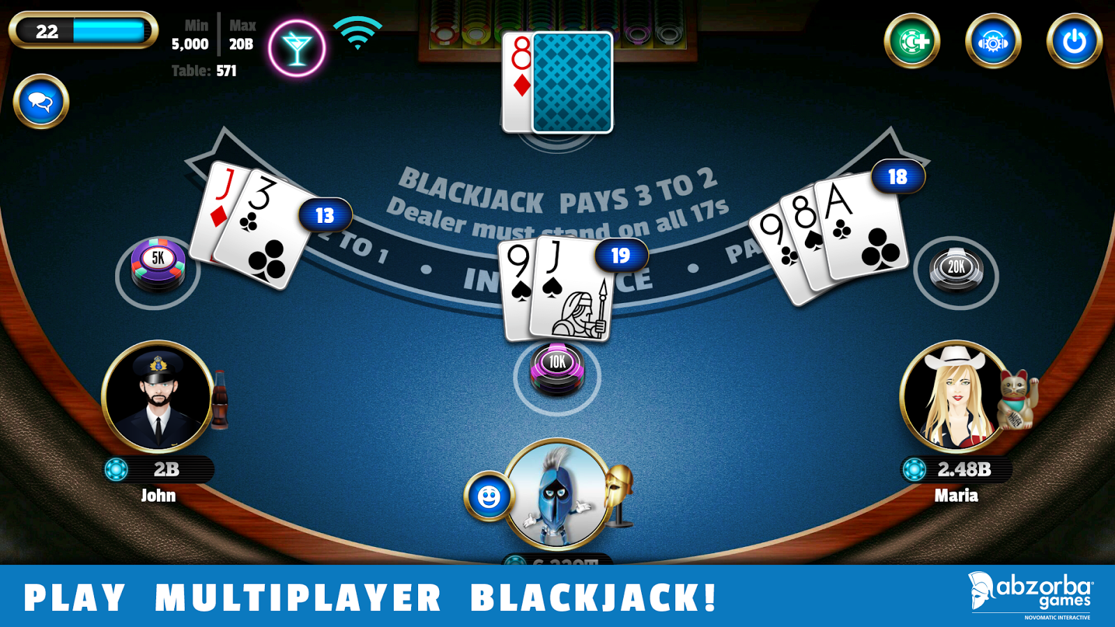 como jogar blackjack online