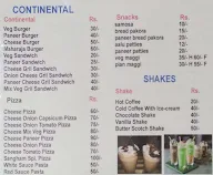 Sangam Restaurant menu 1