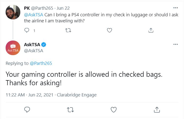 Ask TSA - can I bring gaming controllers on a plane?