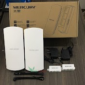 Mercury Mwb201 , Mwb505 - Bộ Thu Phát Wifi Không Dây Cho Camera Ip, Thang Máy, Bộ Phát Wifi Ngoài Trời Đến 1Km, 5Km