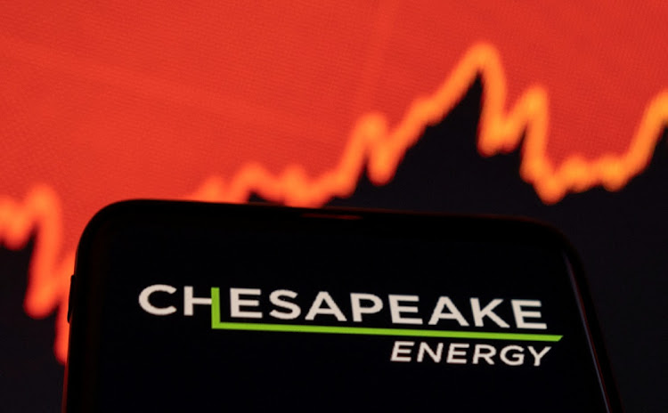 Chesapeake Energy’s logo on a smartphone. Picture: DADO RUVIC/REUTERS