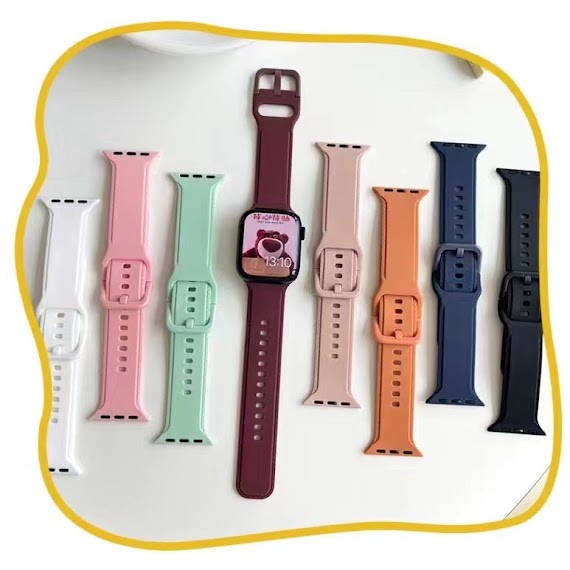 Dây Đeo Silicone Cho Đồng Hồ Thông Minh Apple Watch 7 6 5 4 3 2 Se 42Mm 38Mm 44Mm 40Mm 41Mm 45Mm