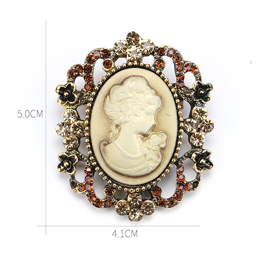 Title 22, Retro Palace Brooch Female, Anti-Light, Europea...