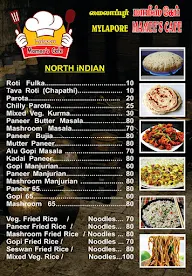 Mylapore Mamees Cafe menu 2