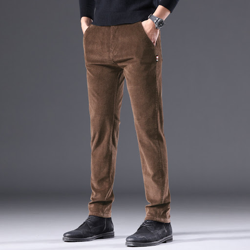 Title 3, Middle-aged business all-matching casual trouse...